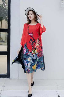 騏谷仿真絲夏裝批發(fā) 大碼外披連衣裙的品牌尾貨商機